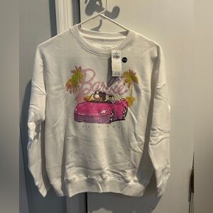 Abercrombie Kids Barbie White Sweatshirt Girls Sz 11/12 NWT